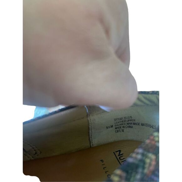 Nurse Mates Womens Multicolor Chevron Leather Slip On Bryer Clogs Size 9.5M - Picture 4 of 11